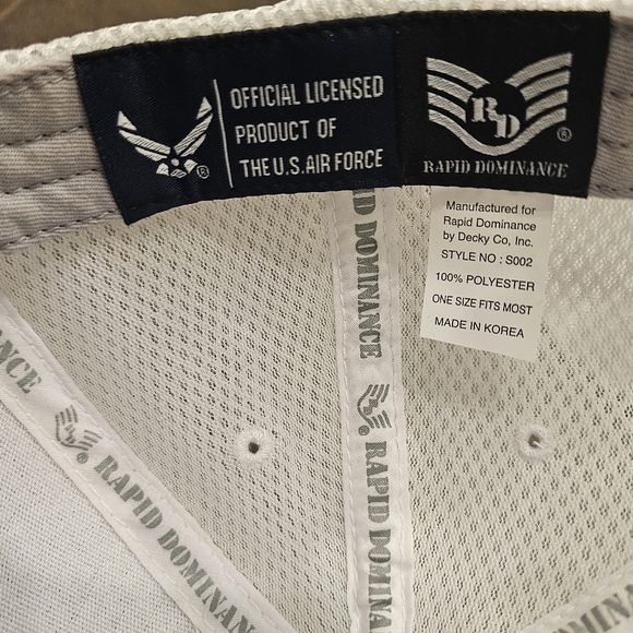 New Officially Licensed U.S. Air Force White Mesh Cap Blue & White Logo - Picture 4 of 8